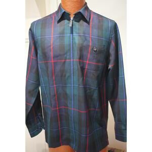 Ralph Lauren Lauren Womens Wool Plaid Zip Front Shirt Jacket Medium Lined